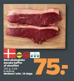Netto ØGO Økologiske danske bøffer af oksefilet tilbud