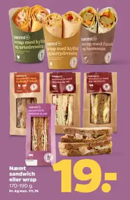 Netto NÆMT Sandwich eller wrap tilbud