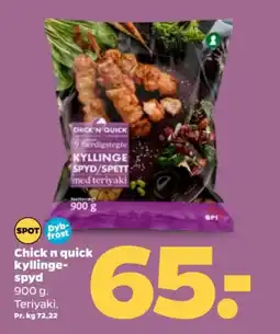 Netto CHICK N QUICK Kyllinge-spyd tilbud