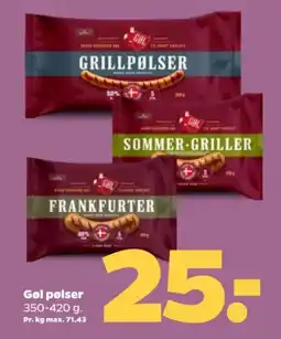 Netto GØL Pølser tilbud