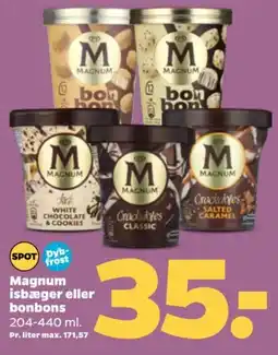 Netto MAGNUM Isbæger eller bonbons tilbud