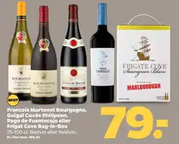 Netto Francois martenot bourgogne, guigal cuvée philipson, pago de fuentecojo eller francois cove bag-in-box tilbud