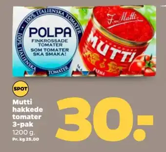 Netto Mutti hakkede tomater 3-pak tilbud