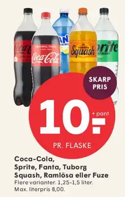 SPAR Coca-Cola / Sprite / Fanta / Tuborg Squash osv. tilbud