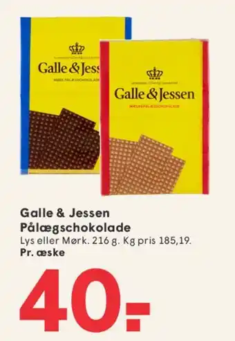 SPAR Galle & Jessen Pålægschokolade tilbud