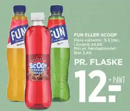 MENY Fun eller Scoop (flasker) tilbud