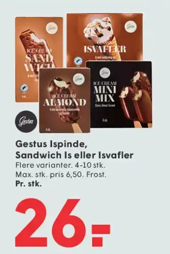 SPAR Gestus Ispinde, Sandwich Is eller Isvafler tilbud