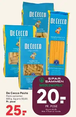 SPAR De Cecco Pasta tilbud