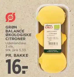 MENY Grøn Balance økologiske citroner tilbud