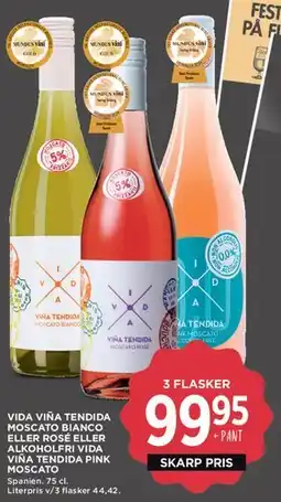 MENY Vida Viña Tendida Moscato (Bianco / Rosé / Pink alkoholfri) tilbud