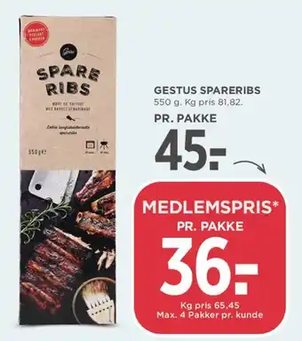 MENY Gestus Spareribs tilbud