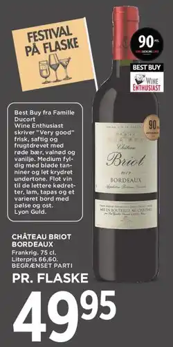 MENY Château Briot Bordeaux tilbud