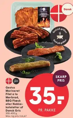 SPAR Gestus Marineret (Filet a la Mørbrad, BBQ Flæsk eller Nakkekoteletter) tilbud