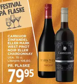 MENY Carnivor Zinfandel / Mark West Pinot Noir / Chardonnay tilbud