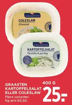 MENY Graasten kartoffelsalat eller coleslaw tilbud