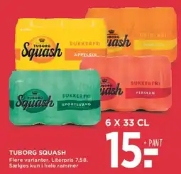 MENY Tuborg Squash 6 x 33 cl tilbud