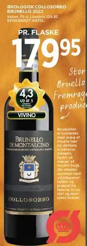 MENY Økologisk Collosorbo Brunello 2022 tilbud