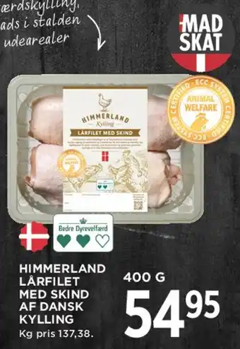 MENY Himmerland lårfilet med skind af dansk kylling tilbud