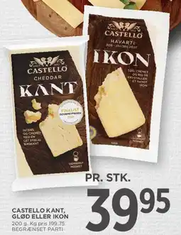 MENY Castello Kant, Glød eller Ikon tilbud