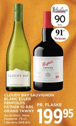 MENY Cloudy Bay Sauvignon Blanc / Penfolds tilbud