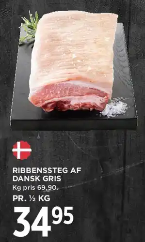 MENY Ribbenssteg af dansk gris tilbud