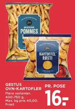 MENY Gestus ovn-kartofler / Kartoffelprodukter tilbud