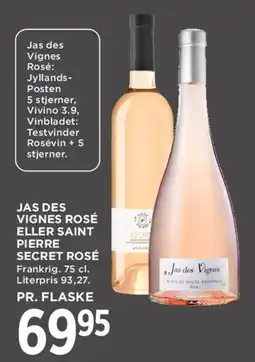 MENY Jas des Vignes Rosé / Saint Pierre Secret Rosé tilbud