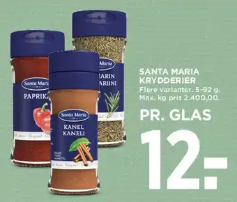MENY Santa Maria krydderier tilbud