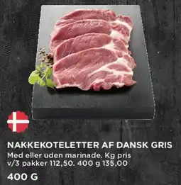 MENY Nakkekoteletter af dansk gris tilbud