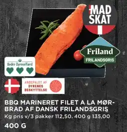 MENY BBQ MARINERET FILET A LA MØRBRAD AF DANSK FRILANDSGRIS tilbud