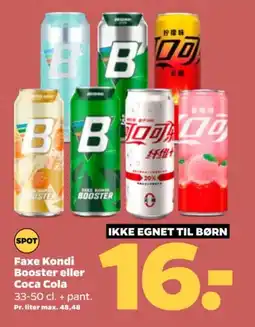 Netto Faxe kondi booster eller coca cola tilbud