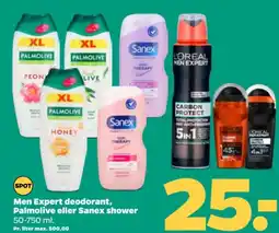 Netto Men Expert deodorant, Palmolive eller Sanex shower tilbud