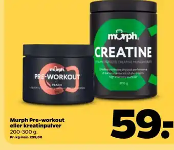Netto Murph Pre-workout eller kreatinpulver tilbud