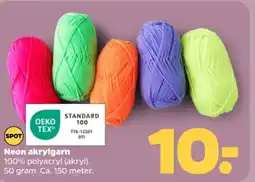 Netto Neon akrylgarn tilbud