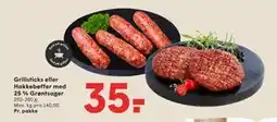 SPAR Grillsticks eller Hakkebøffer med 25 % Grøntsager tilbud