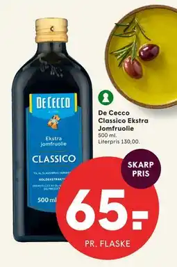 SPAR De Cecco Classico Ekstra Jomfruolie tilbud