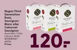SPAR Nugan Third Generation Rosé, Sauvignon Blanc eller Cabernet Sauvignon tilbud