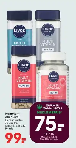 SPAR Hemojern eller Livol tilbud