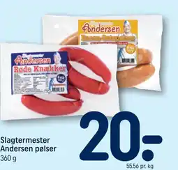 REMA 1000 Slagtermester Andersen pølser tilbud