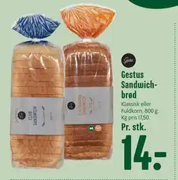Min Købmand Gestus Sandwichbrød tilbud