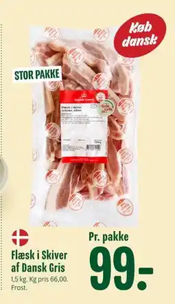 Min Købmand Flæsk i Skiver af Dansk Gris tilbud