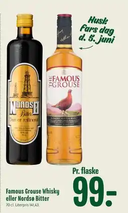 Min Købmand Famous Grouse Whisky eller Nordsø Bitter tilbud