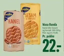 Min Købmand Wasa Runda tilbud