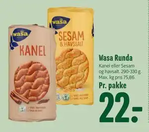 Min Købmand Wasa Runda tilbud