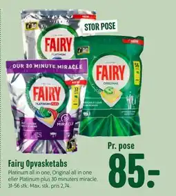 Min Købmand Fairy Opvasketabs tilbud