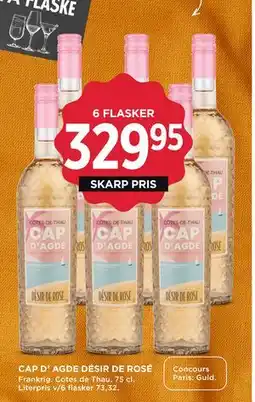 MENY CAP D’ AGDE DÉSIR DE ROSÉ tilbud