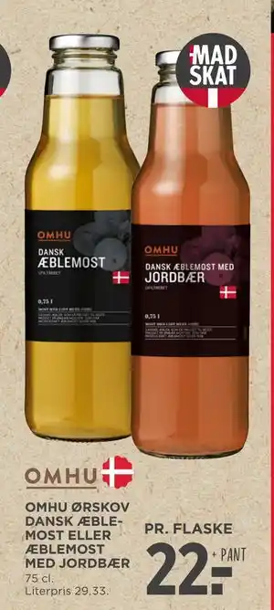 MENY OMHU ØRSKOV DANSK ÆBLEMOST ELLER ÆBLEMOST MED JORDBÆR tilbud