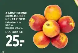 MENY AARSTIDERNE ØKOLOGISKE NEKTARINER tilbud