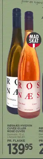 MENY RØSNÆS HVIDVIN CUVÉE ELLER ROSÉ CUVÉE tilbud