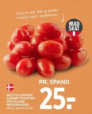 MENY GESTUS DANSKE CHERRYTOMATER FRA GLADE GROENSAGER tilbud
